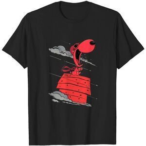 Snoopy Red Baron Cartoon Vintage Graphic Unisex T-Shirt